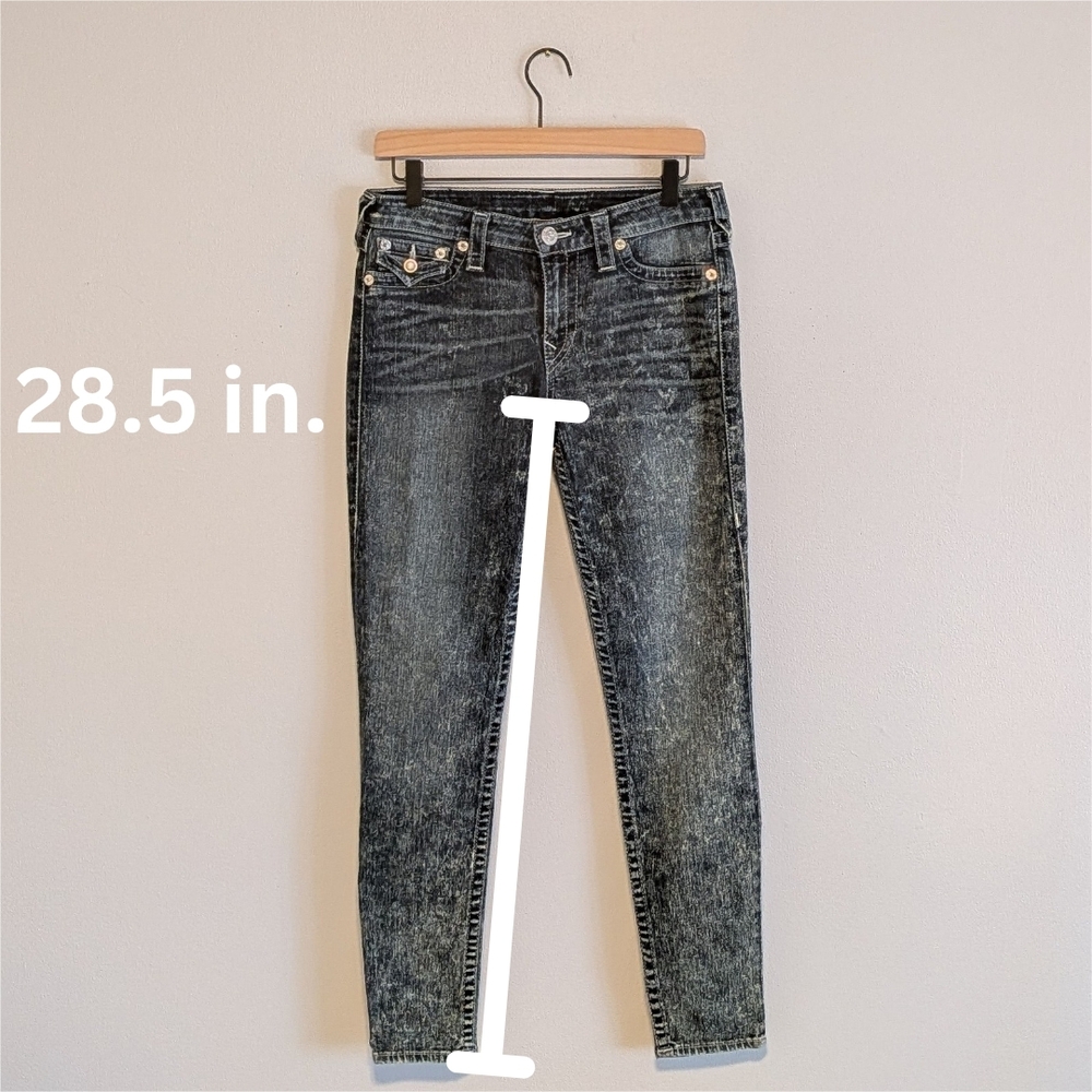TRUE RELIGION Acid Wash Jeggings Women's Size 30 - Picture 6 of 10